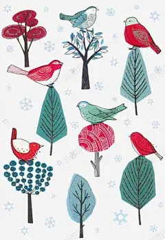 小鸟和树 免费下载 页面网页 平面电商 创意素材