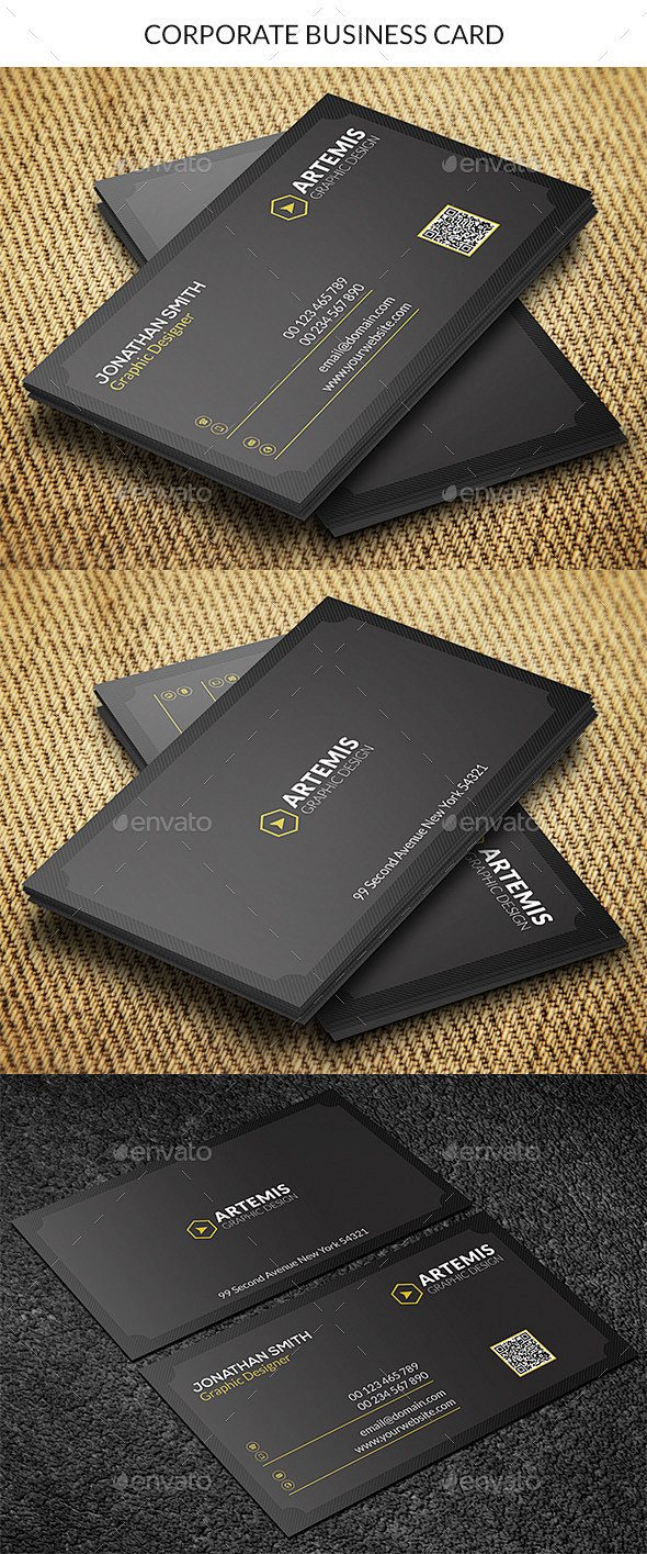 Dark Business Card -...