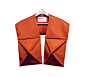 纸系列特别版橘红编织驼绒方尖围巾手套