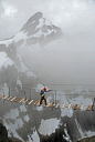 Sky Walking, Mt. Nimbus, Canada... Only for the ones without fear of height, yikes