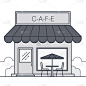 咖啡馆,矢量,绘画插图,背景,外立面,饮料,商务,咖啡杯,杯,建造
