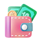 现金钱包 3D 图标