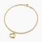 Elsa Peretti™系列Open Heart 18K金大号手链。