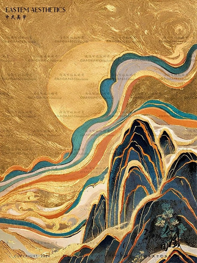 敦煌配色·鎏金纹理_4_浅浅兮_来自小红...