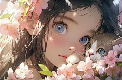 二次元人物设定 少女头像 卡通动漫人物插画临摹素材 ai绘画 游戏概念设计-淘宝网