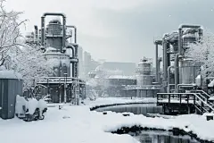 城市雪景零下景色图片摄影图