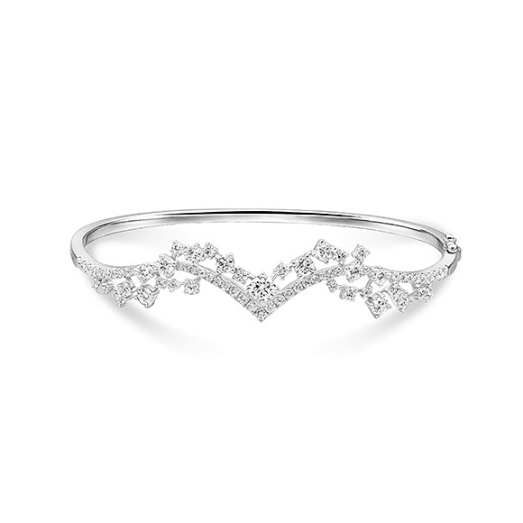 18K金(白色)鑽石手鐲—WD29597
