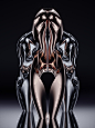 Female Form I. : Sculptured depicture of a female body in stylized reduced and abstractized forms. 