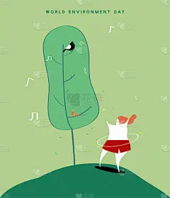 World environment day concept illustration