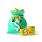 Premium Money Bag 3D Illustration download in PNG, OBJ or Blend format