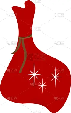 圣诞老公,计算机图标,礼品袋,分离着色,可爱的,红色,季节,冬天,庆祝,设计