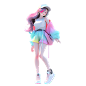 千库网_多巴胺3D立体人物红发少女_元素编号13669627