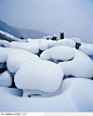 冬日美景-美丽的石头雪景