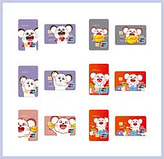 信用卡设计ip联名卡面设计插画-阿茹bi...