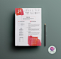 Modern CV template : This super chic and modern resume will help you get noticed! The package includes a resume sample, cover letter and references example in a pretty water color theme.