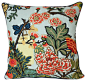 Schumacher Chiang Mai Pillow Cover with Lanterns and Flowers and Navy Blue contemporary-decorative-pillows