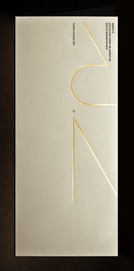 envelope / gold foil...