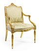 A George III giltwood armchair attributed to Mayhew and Ince<br>circa 1785 | Lot | Sotheby's