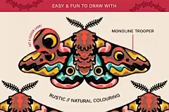20款复古颗粒纹身插画真实纹理Procreate专业笔刷绘画套装下载_颜格视觉