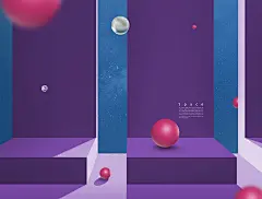 Virtual Space Geometry Poster Template 15款未来虚拟空间抽象宇宙几何海报主视觉KV设计PS分层模板素材 - UIGUI