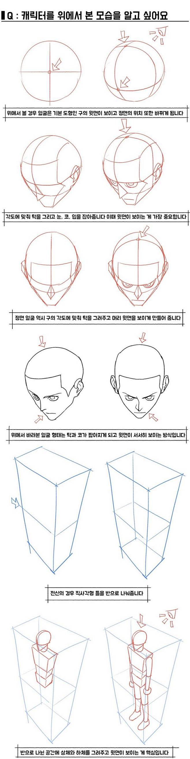 시크릿 캐릭터 드로잉/위에서 본 캐릭...