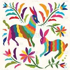 Mexican Traditional Otomí Composition