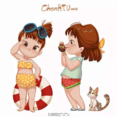 nongoo采集到Q版插画鉴赏