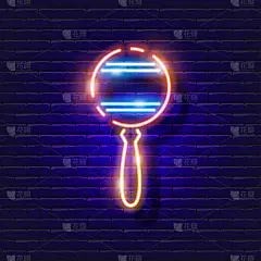 女人的奶子氖图标。音乐发光信号。乐器的概念。矢量插图的录音工作室设计，广告，招牌，声乐工作室。