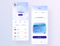 Fintech mobile app concept app cards dashboard design finance fintech funds gradient list mobile payments purple transactions ui wallet