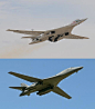 图-160与对手B-1B（下）的另一角度对比