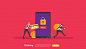 Internet security concept with character Premium Vector