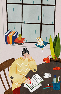 ~胡胡呀采集到场景插画