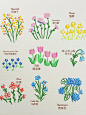 【丙烯马克笔手绘】9种花卉儿童简笔画