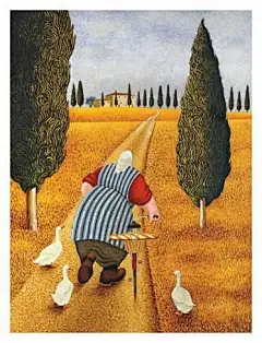《丰收季》 ---- 美国画家Lowell Herrero 洛厄尔·赫雷诺作品欣赏
美国画家Lowell Herrero，生于 1921年，毕业于加利福尼亚奥克兰市艺术学院。1993年到纳帕山谷的新工作室，2001年和妻子一起在自己设计的农舍居住。每一天，他都在画美丽的风景中度过。Lowell Herrero的绘画种类非常多，他也很会推销自己，很多复制品都是限量发售，他是一位可爱的老头。