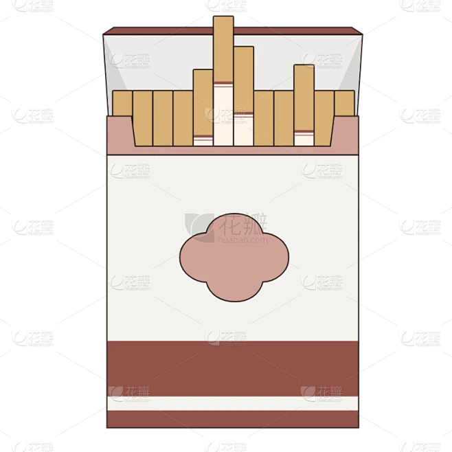 手绘香烟吸烟元素素材-花瓣网