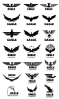 Eagles vector logo set