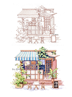Anny888123采集到水彩建筑