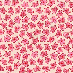日本可爱的粉红色花矢量无缝模式