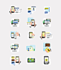 icons ILLUSTRATION  infographic Poste italiane icon set vector