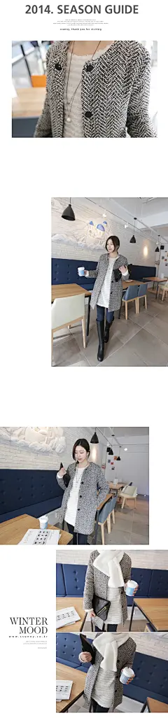 Korea Womens Apparel I ♥ SSUNNY pretty closet ♥ [SSUNNY] ♥  Outer jacket &amp; coat 21788 - Tweed Coat  : [SSUNNY] is appropriate for women blouses, dresses, skirts, pants and fashion items sold in Korea.  Korea Womens Apparel Outer jacket &amp; coat 2178