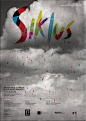 黑白云  彩色字 彩色雨点
37款艺术展览海报创意设计