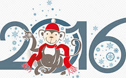 2016新年猴子字体设计-觅元素png设...