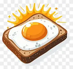 Fried Egg on Toast for Breakfast