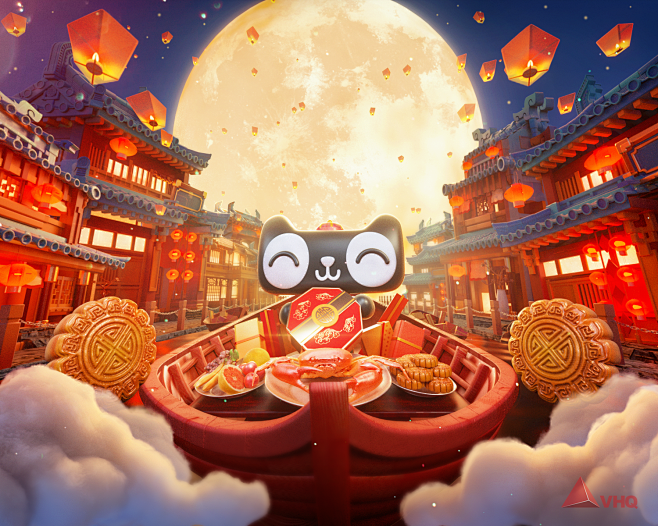 天猫中秋节KV首页/专题设计_VHQdi...