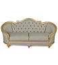 Elegant Gilded French Sofa Seating and Chairs