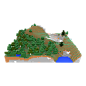 《我的世界（Minecraft）》里玩家搭建的一块场景