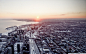 General 1920x1200 aerial view Toronto city long exposure skyscraper sunset