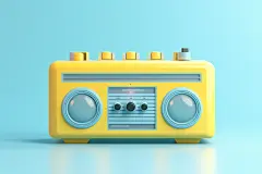 老物件复古便携式收音机模型