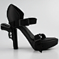 3D打印的手枪高跟鞋，模型文件可在https://myminifactory.com/cn/  下载。设计师 Michele Badia #欧美# #时尚# #英伦# #潮人# #女鞋#