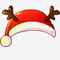 鹿角红色圣诞帽子高清素材 页面网页 平面电商 创意素材 png素材